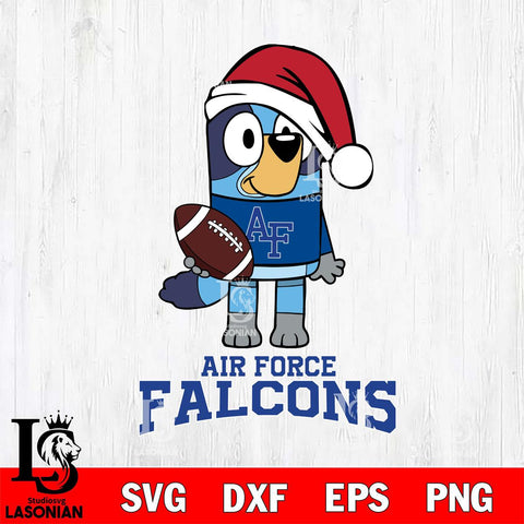 Air Force Falcons Bluey Christmas Svg Eps Dxf Png File, Digital Download