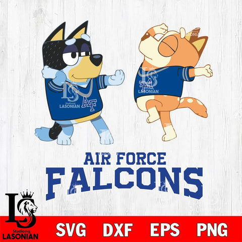 Air Force Falcons Bluey Dance Svg Eps Dxf Png File, Digital Download, Instant Download