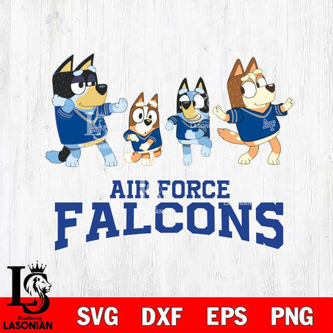 Air Force Falcons Bluey Dance Mode Squats Svg Eps Dxf Png File, Digital Download, Instant Download