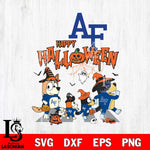 Air Force Falcons Bluey Halloween Family Svg Eps Dxf Png File, Digital Download, Instant Download