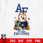 Air Force Falcons Bluey Halloween NCAA Svg Eps Dxf Png File, Digital Download, Instant Download