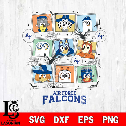 Air Force Falcons Bluey Halloween Sport Svg Eps Dxf Png File, Digital Download, Instant Download