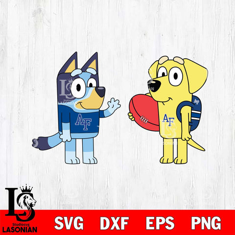 Air Force Falcons Bluey & Lucky Svg Eps Dxf Png File, Digital Download, Instant Download