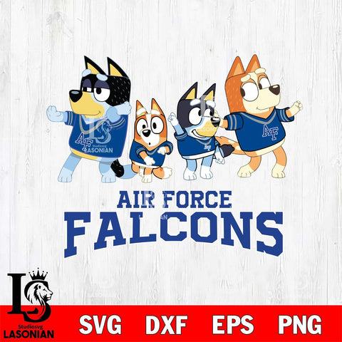 Air Force Falcons Bluey Mode Dance Squats Svg Eps Dxf Png File, Digital Download, Instant Download