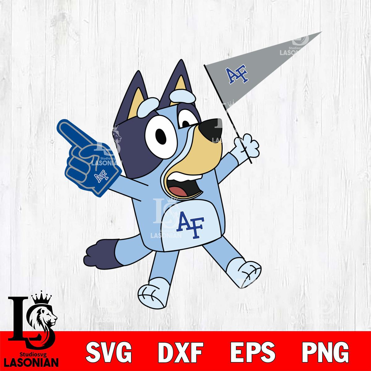 Air Force Falcons Bluey flag – lasoniansvg