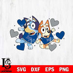 Air Force Falcons Bluey heart Svg Eps Dxf Png File, Digital Download, Instant Download