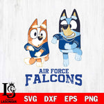 Air Force Falcons Bluey with Chilli Dance Svg Eps Dxf Png File, Digital Download, Instant Download