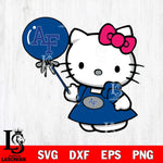 Air Force Falcons Cute Hello Kitty 2 Svg Eps Dxf Png File, Digital Download, Instant Download