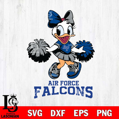 Air Force Falcons Daisy Duck Cheerleader Disney, Svg Eps Dxf Png File, Digital Download