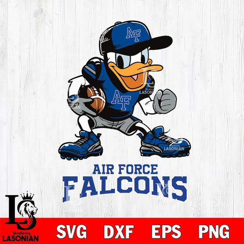 Air Force Falcons Donal Duck Disney, Svg Eps Dxf Png File, Digital Download