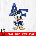 Air Force Falcons Fancy Daisy Duck Disney Svg Eps Dxf Png File, Digital Download, Instant Download