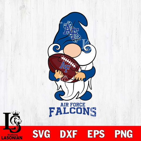 Air Force Falcons Gnomes Christmas football Svg Eps Dxf Png File, Digital Download, Instant Download