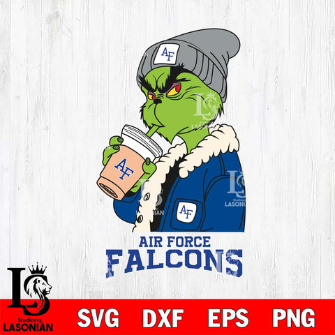 Air Force Falcons Grinch Bougie Football Svg Eps Dxf Png File, Digital Download, Instant Download