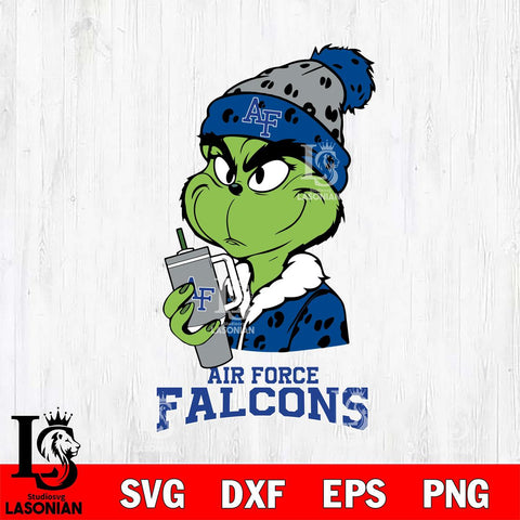 Air Force Falcons Grinch Bougie Leopard Svg Eps Dxf Png File, Digital Download, Instant Download