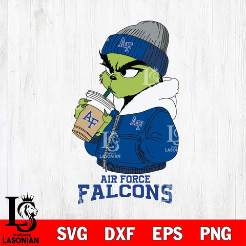 Air Force Falcons Grinch Bougie Sport Svg Eps Dxf Png File, Digital Download, Instant Download