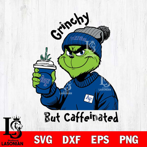 Air Force Falcons Grinchy But Caffeinated Svg Eps Dxf Png File, Digital Download, Instant Download