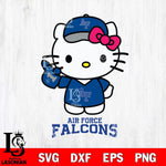 Air Force Falcons Hello Kitty Best Fan Svg Eps Dxf Png File, Digital Download, Instant Download