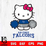 Air Force Falcons Hello Kitty Cheerleader 2 Svg Eps Dxf Png File, Digital Download, Instant Download