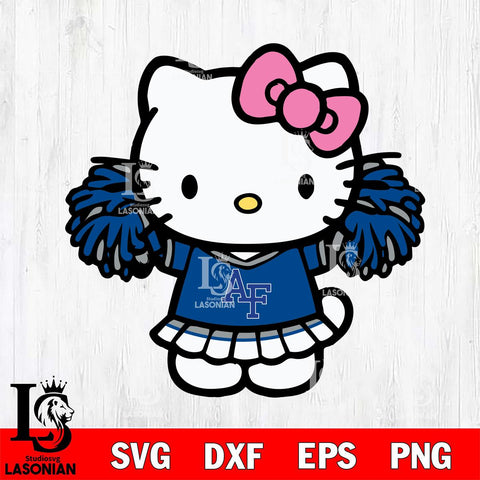 Air Force Falcons Hello Kitty Cheerleader 3 Svg Eps Dxf Png File, Digital Download, Instant Download