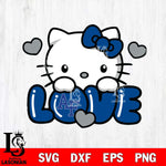 Air Force Falcons Hello Kitty Love Svg Eps Dxf Png File, Digital Download, Instant Download