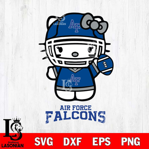 Air Force Falcons Hello Kitty NCAA 1 Svg Eps Dxf Png File, Digital Download, Instant Download