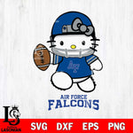 Air Force Falcons Hello Kitty NCAA 4 Svg Eps Dxf Png File, Digital Download, Instant Download