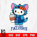 Air Force Falcons Hello Kitty Stitch Svg Eps Dxf Png File, NCAA svg, Digital Download, Instant Download