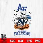 Air Force Falcons Jack Skellington 2 halloween Svg Eps Dxf Png File, NCAA svg, Digital Download, Instant Download