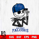 Air Force Falcons Jack Skellington 3 Halloween Svg Eps Dxf Png File, NCAA svg, Digital Download, Instant Download