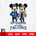 Air Force Falcons Mickey Minnie Mouse Football Svg Eps Dxf Png File, NCAA svg , File Cut , Digital Download , Instant Download, Cut Svg Files