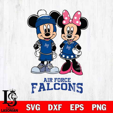 Air Force Falcons Mickey Minnie Mouse Pink Svg Eps Dxf Png File, NCAA svg , File Cut , Digital Download , Instant Download, Cut Svg Files