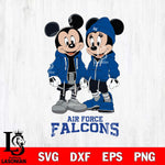 Air Force Falcons Mickey Minnie Mouse Rugby Svg Eps Dxf Png File, NCAA svg , File Cut , Digital Download , Instant Download, Cut Svg Files