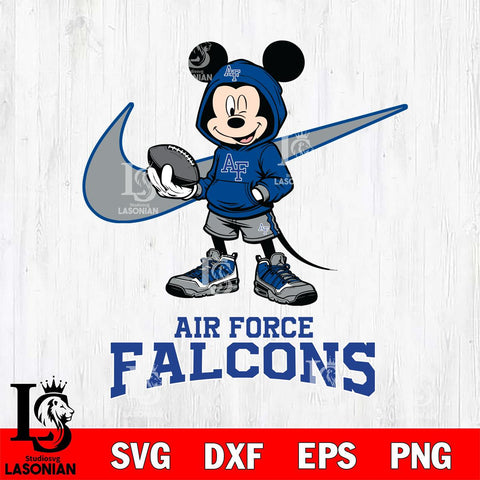 Air Force Falcons Mikey Mouse Disney NIKE, Svg Eps Dxf Png File, Digital Download