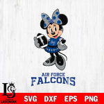 Air Force Falcons Minnie Mouse, Svg Eps Dxf Png File, Digital Download