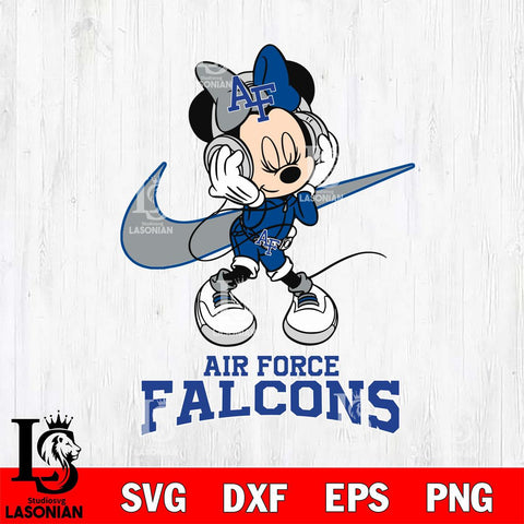 Air Force Falcons Minnie Mouse Dancing NIKE, Svg Eps Dxf Png File, Digital Download