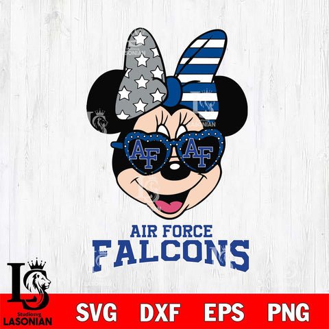 Air Force Falcons Minnie Mouse Love 2, Svg Eps Dxf Png File, Digital Download