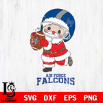 Air Force Falcons Santa Claus Cute Svg dxf eps png pdf file,NCAA svg,Digital Download,Cricut file