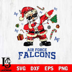 Air Force Falcons Santa Claus Football Svg dxf eps png pdf file,NCAA svg,Digital Download,Cricut file