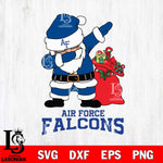 Air Force Falcons Santa Dabbing Christmas Svg dxf eps png pdf file,NCAA svg,Digital Download,Cricut file