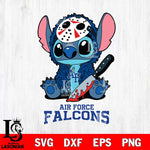 Air Force Falcons Stitch Jason Voorhees Svg Eps Dxf Png File, NCAA svg, Digital Download, Instant Download