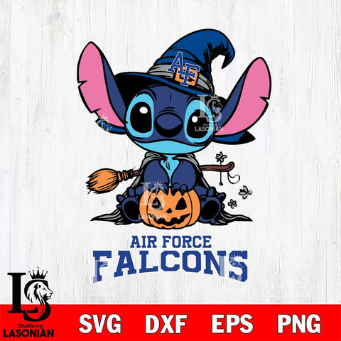 Air Force Falcons Stitch witch Svg Eps Dxf Png File, NCAA svg, Digital Download, Instant Download