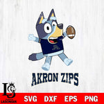 Akron Zips Bluey Sport Football Svg Eps Dxf Png File,NCAA Svg Files,Bluey svg ,Digital Download ,Instant Download, Cricut File