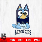 Akron Zips Bluey Styles Football Svg Eps Dxf Png File,NCAA Svg Files,Bluey svg ,Digital Download ,Instant Download, Cricut File