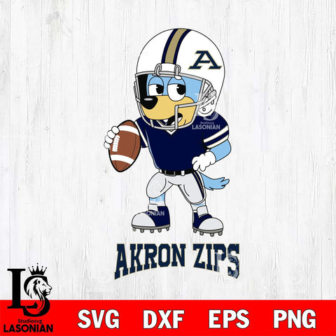 Akron Zips Bluey rugby Svg Eps Dxf Png File, Digital Download ,Instant Download, Cricut File