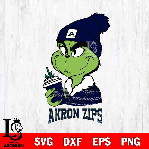 Akron Zips Boujee Grinch Christmas Cut Files Cricut, Svg Dxf Eps Png file, Digital download , Silhouette