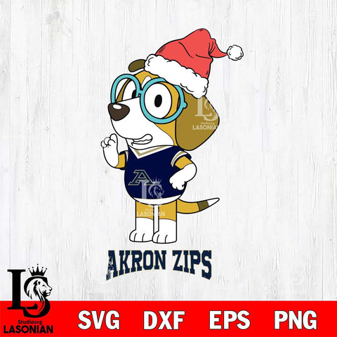 Akron Zips Christmas Bluey Honey Sport Cut Files,Bluey Cricut,Christmas Svg , Bluey svg , Digital Download, dxf eps png pdf file