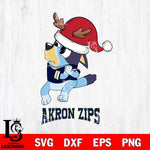 Akron Zips Christmas Bluey Santa Claus Cut Files,Bluey Cricut,Christmas Svg , Bluey svg , Digital Download, dxf eps png pdf file