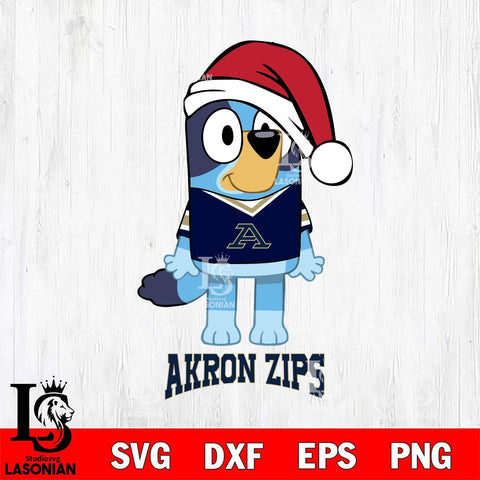 Akron Zips Christmas Bluey Sport Cut Files,Bluey Cricut,Christmas Svg , Bluey svg , Digital Download, dxf eps png pdf file