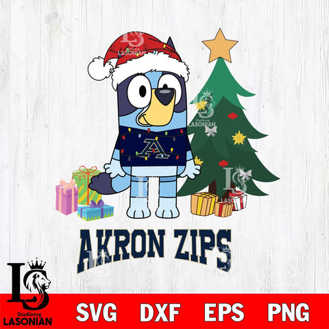 Akron Zips Christmas Bluey Tree Sport Cut Files,Bluey Cricut,Christmas Svg , Bluey svg , Digital Download, dxf eps png pdf file