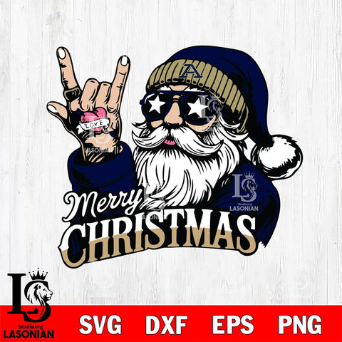 Akron Zips Rock Santa Claus Football Svg dxf eps png pdf file,NCAA svg,Digital Download,Cricut file